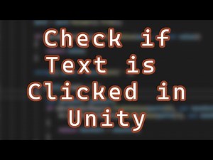 How to Check if You Clicked on a Certain Part of Text in Unity
