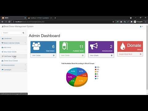 Blood Donor Management System in PHP MySQL with Source Code - CodeAstro