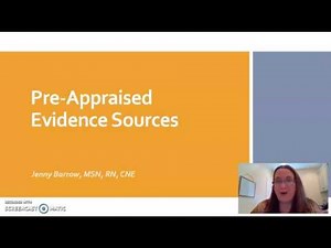 Pre-Appraised Evidence Sources