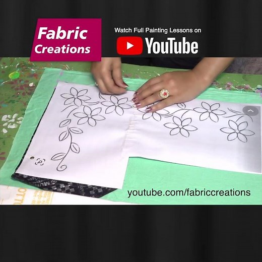 How to trace a design on cloth for #fabricpainting