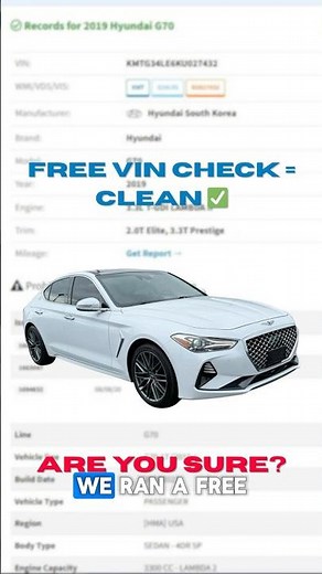 We ran a Free VIN Check… and thought the car was clean... 🎥 Full video now on YouTube! #shorts #car