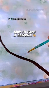 276K views · 3K reactions | [clip] How to paint a winter cardinal for beginners  #paintingideas #tutorials #beginner #diyideas | Emily Seilhamer Art | Facebook
