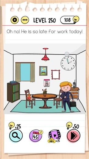 Brain test level 250 solution