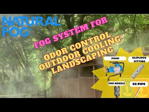 Odor Control, Outdoor Cooling, Landscaping with High Pressure Fogging System Natural Fog Provides