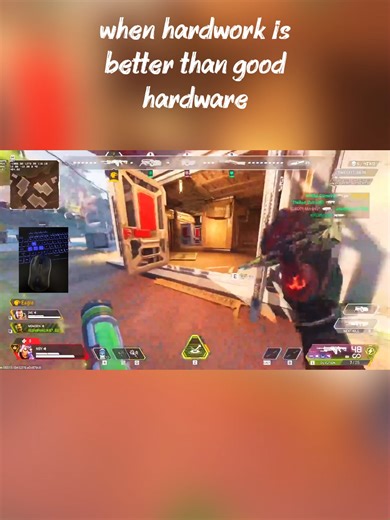 Hardwork> good hardware (setup reveal at the end and in the middle of the left of the screen) #fyp #apex #movement #lurching