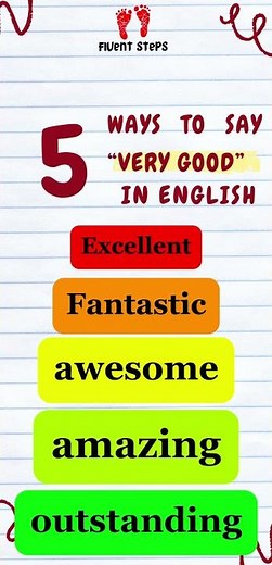 5 Ways to Say “Very Good” in English #learnenglish #englishpodcast #speakenglishfluently #english