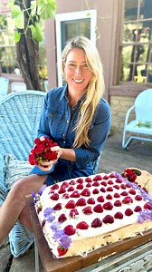 Chiffon Cake with Berries and Whipped Cream Frosting! Perfect cake for this 4th of July holiday weekend! ❤️🤍💙 Recipe in my newsletter on Substack! Link in bio! 🍰🍰🍰 #ranchtotable #theranchtable #chiffoncake #chiffoncakes #chiffoncakerecipe #ranchtable #holidaydesserts #4thofjuly #letseatcake | Elizabeth Poett