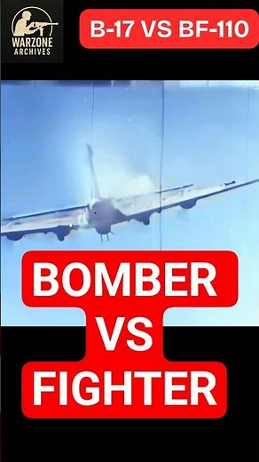 Bf 110 Destroys B-17 Bomber | Rare WWII Gun Camera Footage #military #history #ww2 #dogfight