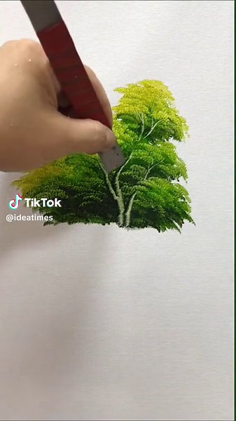 How to Paint a Realistic Green Tree Step by Step