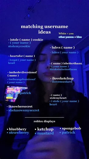 Ill might do a part 2 for roblox displays! 💡 #luhvsmiaq #fyp #xyzbca #bioideasforyou #matching #users #idea #normal