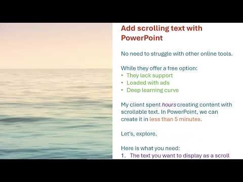 Add Scrolling Text with PowerPoint