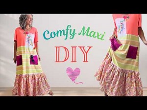 The Comfiest Maxi Dress I’ve Made (No Pattern) Upcycle DIY