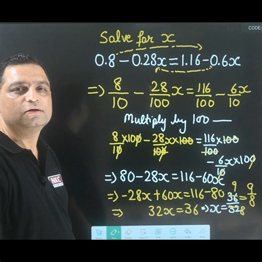 34K views · 643 reactions | Getting confused with Decimal Coefficients - Solve the equation easily with basic concepts clarification | Maths Solutions by Nand Kishore | Facebook