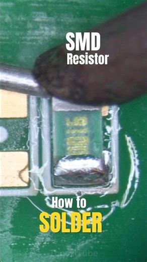 Solder SMD Resistors Like a Pro - No Hot Air Needed! #soldering #smdsoldering #resistor #shortsviral