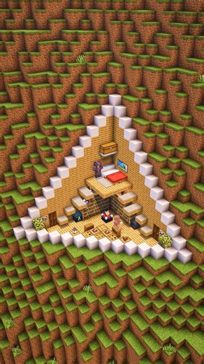 RuBill on Instagram: "Minecraft Triangle Mountain House #minecraft"