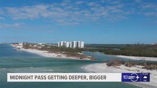 Midnight Pass continues to grow and deepen as scientists study its waterflow
