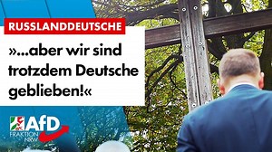 „…aber wir sind trotzdem Deutsche geblieben!“ Deportiert, versklavt, vergessen: Das Schicksal der Russlanddeutschen ist kaum bekannt. Unter Stalin wurden sie unter unmenschlichen Bedingungen verschleppt und mussten Zwangsarbeit leisten. Bis zu Stalins Tod 1956 kamen hunderttausende Russlanddeutsche ums Leben. Zum „Tag der Russlanddeutschen“ am 28. August gedachten Helmut Seifen, MdL und Andreas Keith, MdL von der AfD-Fraktion NRW gemeinsam mit Eugen Schmidt, dem Landesbeauftragten für Russlandde