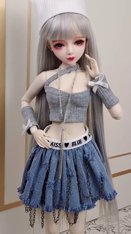 BJDDOLL Hand-Painted Makeup -Mechanical-Jointed BJD-Style Doll 1/3, 22.8 Inches (56cm) Tall, Vital Girl, PVC Body with 31 Movable Joints, for Ages 15+ and Older,Desk&Wall Decoration