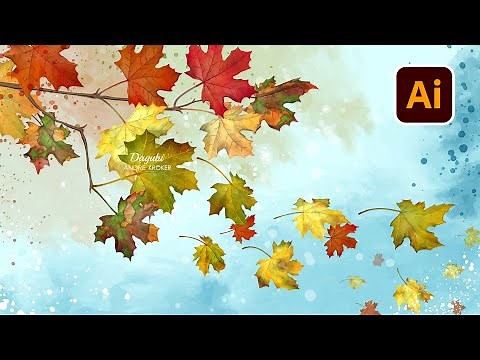 Create an Autumn Branch Vector Illustration with Maple Leaves Brushes in Adobe Illustrator