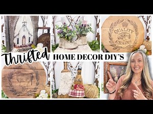 THRIFTED and UPCYCLED home decor DIY's - Transforming JUNK into beautiful home decor