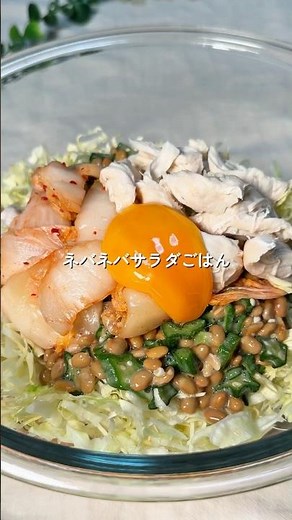 ˗ˋˏ ネバネバサラダごはん ˎˊ˗