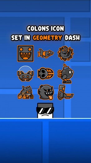 Gd Colons Icon Set in Geometry Dash! #geometrydash #trending #viral #fyp #gaming