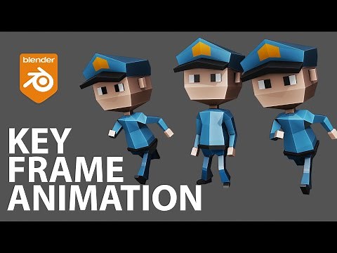Key Frame Animation of Low Poly Character in Blender 2.9x