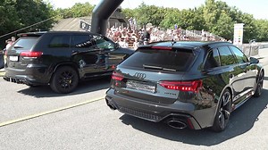 810PS Audi RS6 C8 MTM vs 1000PS Jeep Trackhawk – Straßenduell der Giganten!
