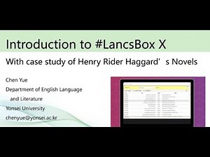 [BK21 Eng.] Introduction to LancsBox X and Practice