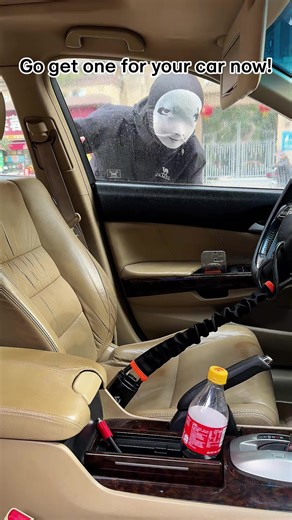 A steering wheel lock will keep car thieves away #carthief #theftprevention #cartheft #vehicletheftprevention #steeringwheellock