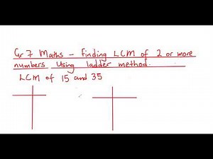 Finding LCM of 2 or more numbers using ladder method. (Grade 7 maths)