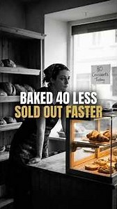 She baked 40 fewer croissants. The line got longer.