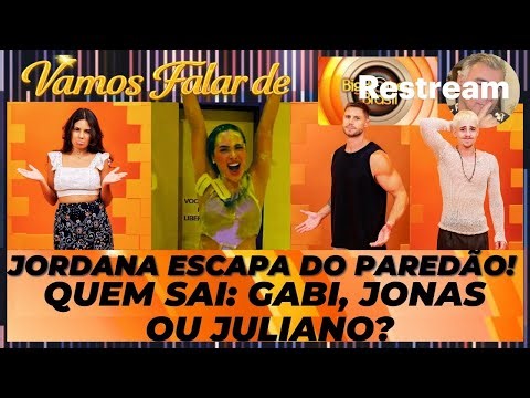 BBB26: JORDANA ESCAPA DO PAREDÃO! QUEM SAI: GABI, JONAS OU JULIANO?