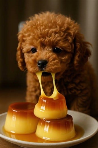 ASMR Puppy Eating Pudding 🐶🍮🎧 So Satisfying & Relaxing!