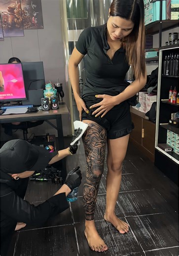 Quỷ tả cho em gái đang trong quá trình hoàn thiện nha anh em #tattoo #tattoos #quyrap #quyrapsaigon #hinhxamdep