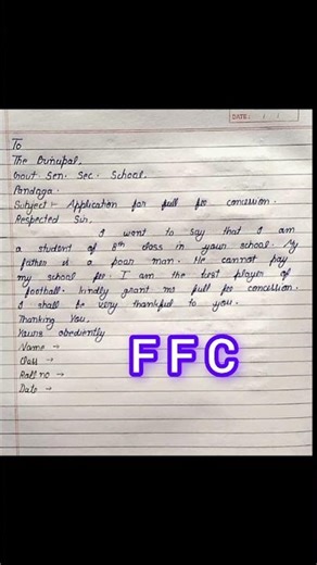 #application for full fee concession#full fee concession application bahut aasan