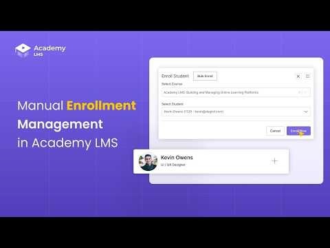 How to Manually Enroll Students in Academy LMS | Step-by-Step Guide