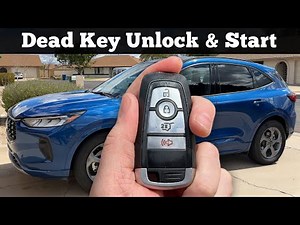 2020 - 2025 FORD ESCAPE - How to Unlock, Open & Start With Dead Remote Key Fob Battery Not Working