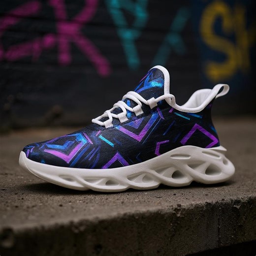 Cyberpunk Sneakers – Prism Print Mesh Shoes, Rave Techwear - Etsy UK