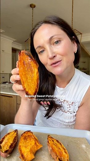 Roasted Sweet Potato Halves | Eating Bird Food #mealprep #sweetpotato #macrofriendly #easyrecipe