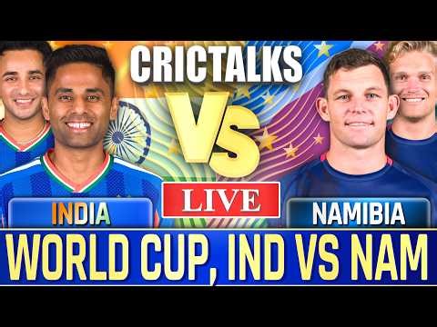 🔴 Live: IND vs NAM Cricket Live Match Today, World Cup Scores, Commentary India v Namibia
