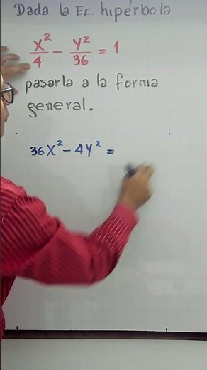 Find the equation of the hyperbola in its general form. #ProfeniniShorts