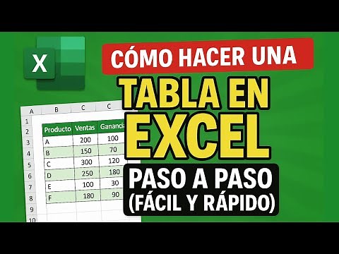 Cómo hacer una tabla en Excel paso a paso (fácil y rápido)