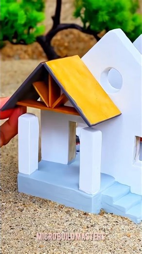 How to make a model mini building 🏫#minibuilding #shorts