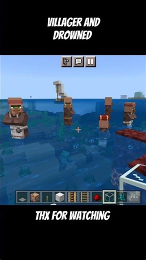 Minecraft Villager & Drowned #minecraft #shorts