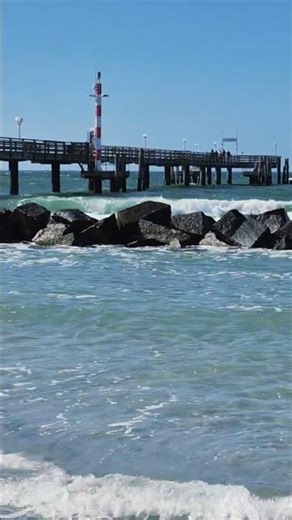 #waves #beach Ostseegrüsse Halbinsel Fischland, Seebrücke in Wustrow