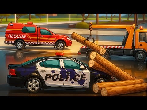 Police Car Repair: Tree Crushes the Car! 🚓🌳 | Realistic Vehicles Animation