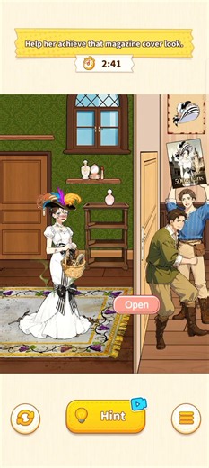 Brain puzzle 3 Crazy Mind -Fair Lady level 1 - Help her achieve that magazine cover look