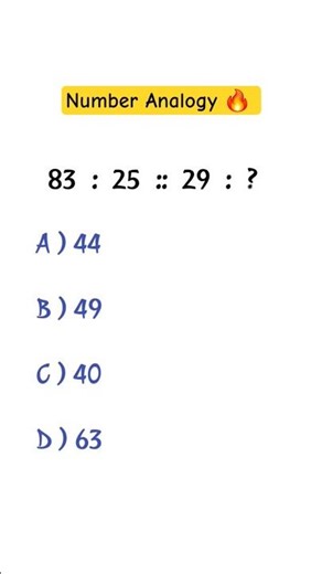 Number Analogy 🔥 #maths #reasoning #tricks
