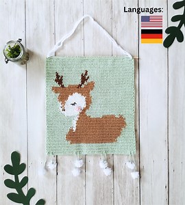 Crochet Instruction PDF Deer Wall Picture Decor Crochet Children's Room Instruction Wall Picture Wall Hanging - Etsy Australia